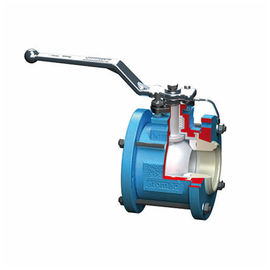 High Precision Stainless Steel Valves Lined Ball Valve Blue Color AKH7-KP