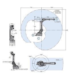 Yaskawa Motoman 6-Axis, Extended-Reach AR2010 Welding Robot offers fast and powerful with YRC1000 Robot Controller