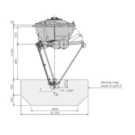 Parallel Link Type Chinese Robot Arm Ceiling Mounting For Kawasaki Robot