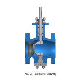 DN 25 - DN 600 Rotary Plug Control Valve Pneumatic Supply High Strength
