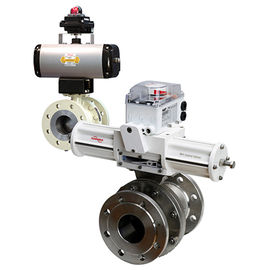 Stainless Steel Valves Ball Float Valve PN 10 - 40 Pressure With 3200MD 3800MD Positioner