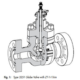 Globe valve 3256 electric Control Valve pressure rating Class 150 to Class 2500 with out lining