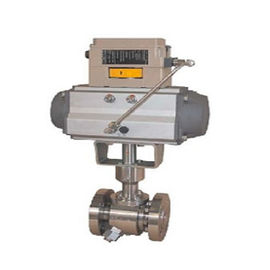 Durable Pneumatic Control Valve ANSN Ball Valve With 3661 Digitial Valve Positioner