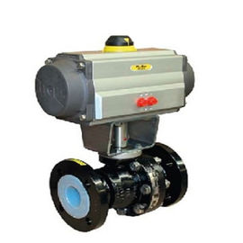 PN 10 - PN 16 BR 20b Pneumatic Control Valve Ball Valve With PFA Lining