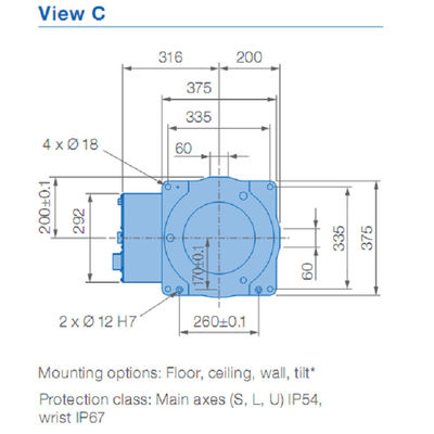 2.0KVA Arm Welding 2010mm 6 Axis Yaskawa Robot Arm