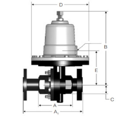 The Mark 6364 series of pressure reducing regulator with stainless steel and Carbon Steel ideal in fuel oil atomization