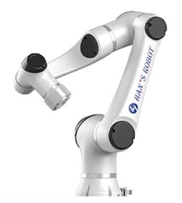 Collaborative robot arm with 6 axis Hans E5 and use for welding and grinding of mig welding robot