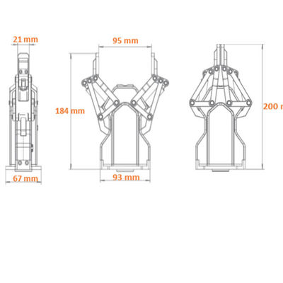 Chinese brand grib hand AG-95 matched with collaborative robot arm