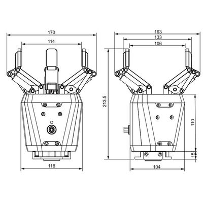 Chinese brand DH-ROBOTICS clamping device match with collaborative robot arm
