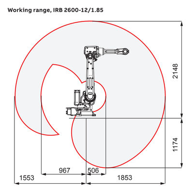 6 Axis Industrial  Robot Arm Automatic Welding Assembly and packing Robot Payload 12kg Reach 1850mm with IRC5 controller
