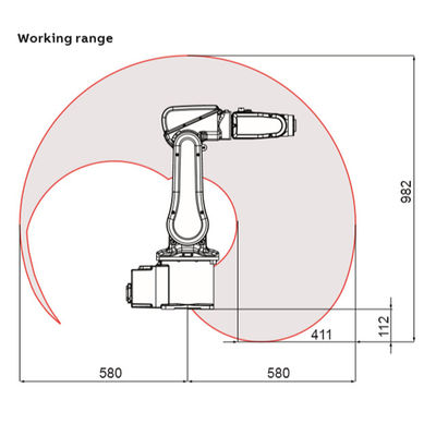 ABB IRB 120 Mini 6 Axis Robot Arm With IRC5 Compact Controller For Picking And Placing Robot Arm