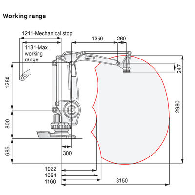 Industrial Robot Price For ABB IRB 660 Programmable Robot Arm Of Palletizing Robot