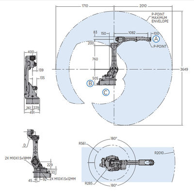 AR2010 6 Axis Robot Arm For Welding Payload 12kg Reach 2010mm Fast And Accurate Arc Welding Robot