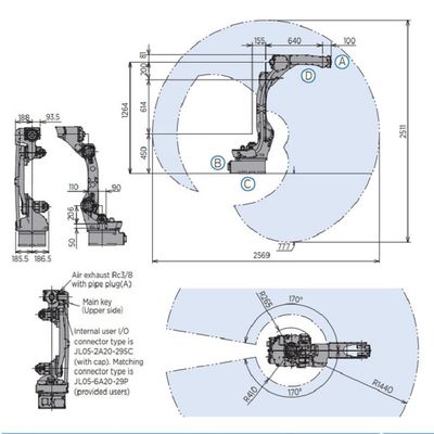 6 Axis Robot Arm GP12 Payload 12kg Reach 1440mm For Material Handing Fast And Accurate Matecurate Material Handing Robot