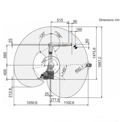 KR 10 R1100-2 Payload 11.1Kg Reach 1101mm Robotic Welding