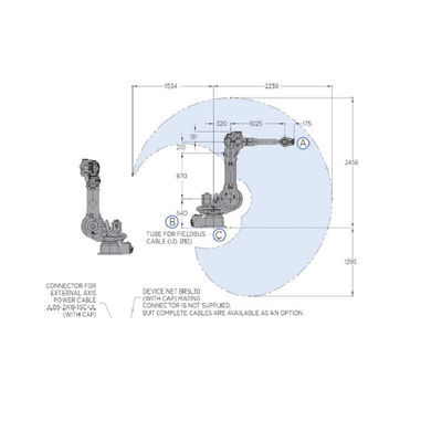 Robot Arm 6 Axis With GP88 88KG Payload Industrial Robot For Pick And Place Machine