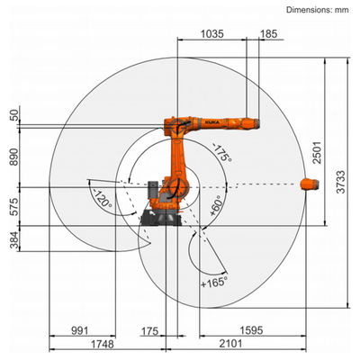 KR 70 R2100 With KR C4 Controller Payload 85kg Reach 2101mm Palletizing Robot