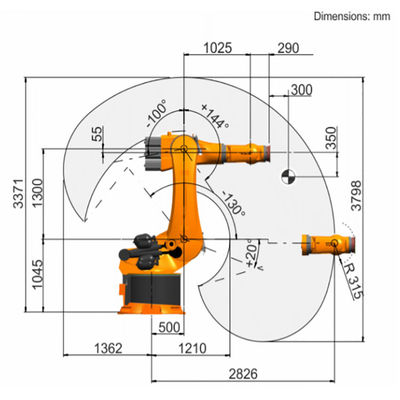 KR 360 R2830 Maximum Payload 472kg Reach 2826mm 6 Axis Robot Manipulator