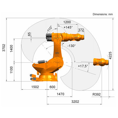 KR 1000 Titan Payload 1000kg Reach 3202mm KR C4 Controller Palletizing Robot