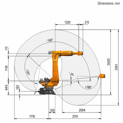 KR 210 R2700-2 F 6 Axis Payload 275kg Reach 2701mm Floor Mounting Handling Robot