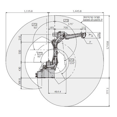 BA006N Easy Management 6 Axis Payload 6kg Reach 1445mm Arc Welding Robot