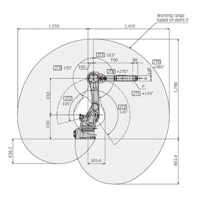 RA010N 6 Axis Payload 10kg Reach 1450mm Skilled And Flexible Arc Welding Robot