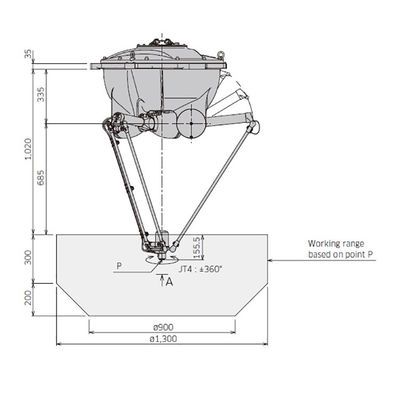 YF003N 4 Axis Payload 3kg High Speed Pick And Place Robotic Arm