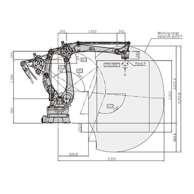 CP180L 4 Axis Payload 160kg Reach 3255mm High Speed Palletizing Robot