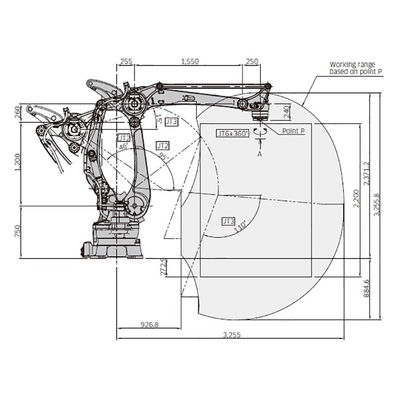 CP500L Payload 500kg Reach 3255mm 4 Axis High Speed Palletizing Robot