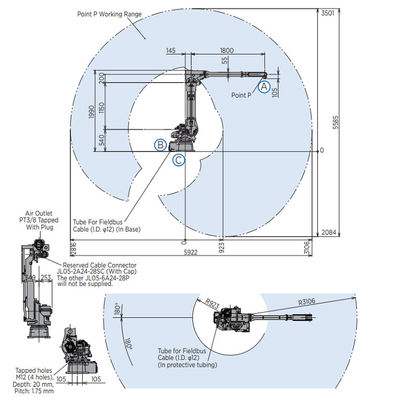 6 Axis Robot Arm MH50II-20 With 20KG Payload For ARC Welding And Coating Machines
