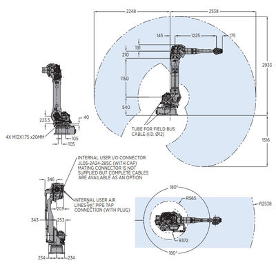 6 Aixs Robot Arm GP35L With 35KG Payload As Industrial Robot And Material Handling Equipment