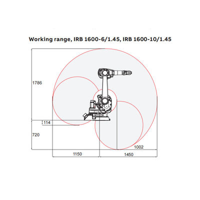 CNC Machine IRB1600-10/1.45 Standard With ARC Welders Used As 6 axis Industrial Robot Manipulator