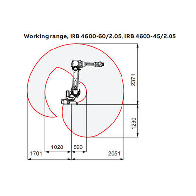 6 Axis Industrial Robot Arm IRB 4600-60/2.05 As Laser Welding Machine And ARC Welding Machine