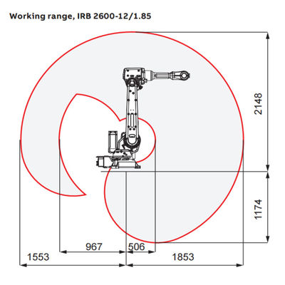 Industrial Robot IRB 2600-20/1.65 With CNC Robot Arm And Welding Torches For ARC Welding Machine