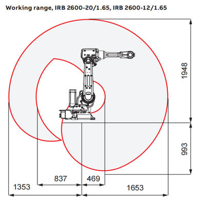 IRB2600-12/1.85 Industrial Robot With 6 Axis Robot Arm For Dispensing And Material Handling Equipment