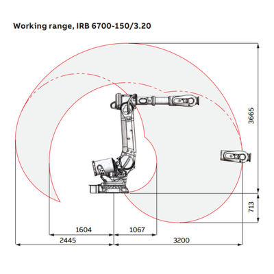 IRB6700-150/3.2 With CNC Robot Arm For Material Handling Equipment Parts And Other Welding Equipment