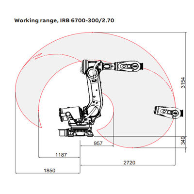 IRB6700-300/2.7 Industrial Robot With Robot Arm As Welding Machine For Spot Welding