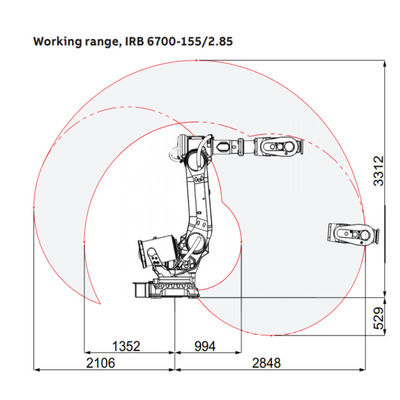 Efficient And Flexible IRB6700 With Payload 155KG Robot Arm For Pick And Place Machine