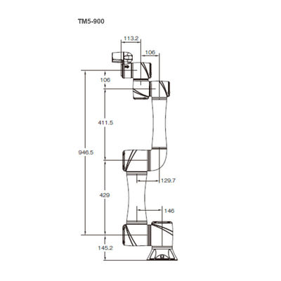 Automatic Robot TM5-900 With 900MM Reach 4KG Payload For 6 Aixs Manipulator As Collaborative Robot