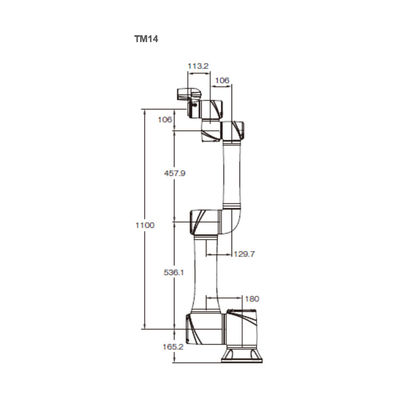 High Payload Cobot Of TM14 With 14KG Payload And 1100MM Reach Collaborative Robot For Engine Assembly