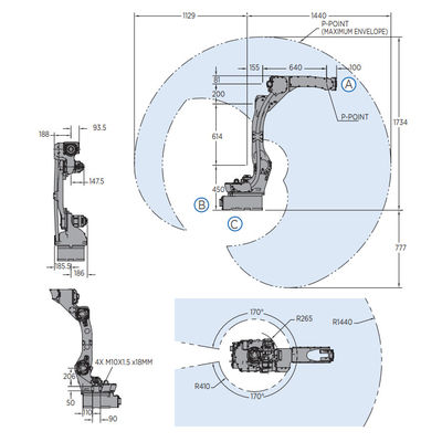 Welding Machine Of Motoman AR1440 Industrial Robot With Other ARC Welders As Automatic Welding Robot