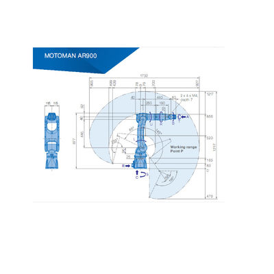 Industrial Robot Arm Of Motoman AR900 With 7KG Payload 927MM Reach Mig Welders For ARC Welding