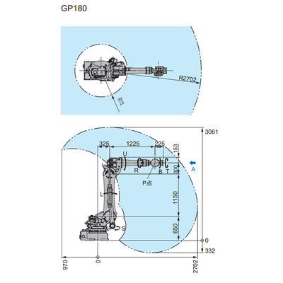 6 Axis Robot Arm Of Motoman GP180 With 2702mm Reach Industrial Robot As Pick And Place Machine