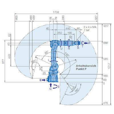 GP7 Industrial Robot Price With 7KG Payload And YRC1000 CNC Controller For Material Handling