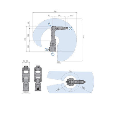 High-Speed Engine Assembly Industrial Robot GP8 With 8KG Payload Robotic Arm As Pick And Place Machine