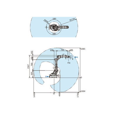 Industrial Robot GP25 With 25KG Payload And YRC1000 Robot Controller As Material Handling Equipment Parts