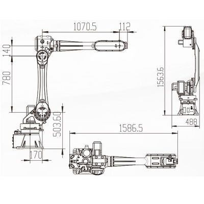 Industrial Robot China With 2032MM Reach 6 Axis Industrial Robotic Arm For Loading And Unloading