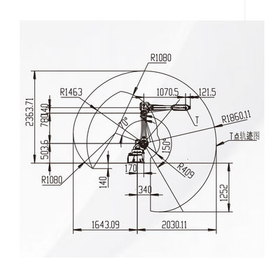 Industrial Robot China With 2032MM Reach 6 Axis Industrial Robotic Arm For Loading And Unloading