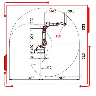 SF6-C2080 With 10KG Payload 2080MM Reach Robotic Arm As Industrial Robot And Welding Robot