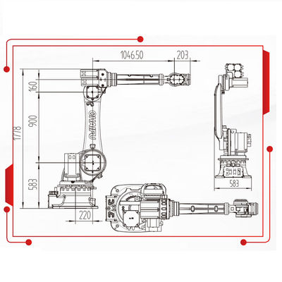 Loading And Unloading Robot With 2178MM Reach With Industrial Robot Price For Polishing Machine